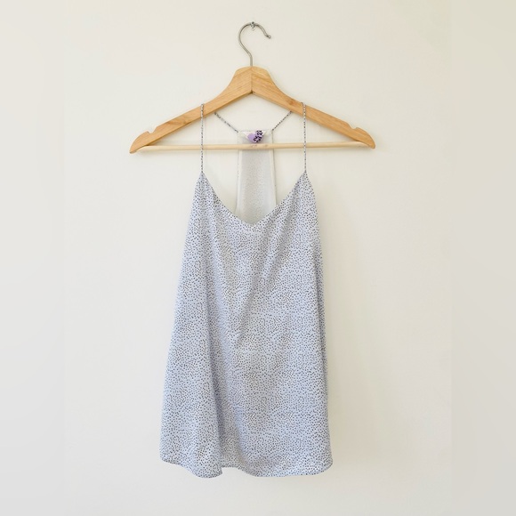 BABY BLUE SILK CAMISOLE - Picture 1 of 9